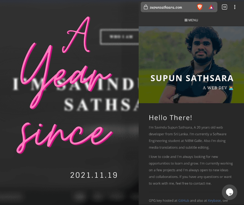 A year to my personal portfolio